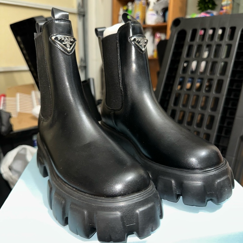 Prada Women's Black Chunky Boots - Picture 3 of 3